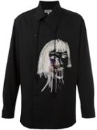 Yohji Yamamoto Asymmetric Placket Shirt, Men's, Size: 2, Black, Wool
