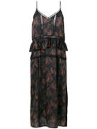 Iro Paisley Frill Dress - Black