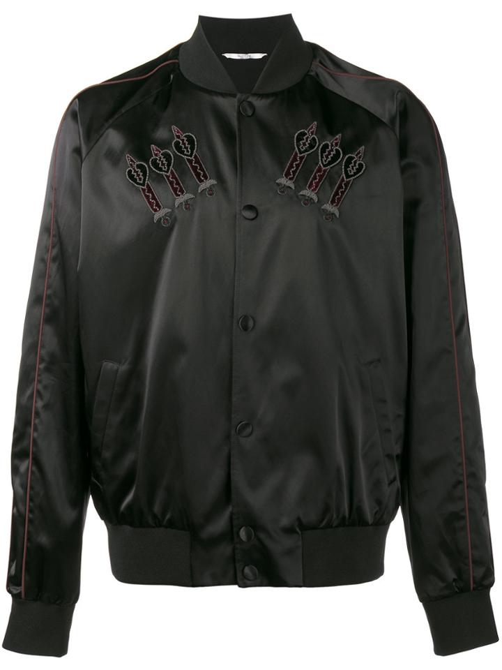 Valentino Love Blade Bomber Jacket - Black
