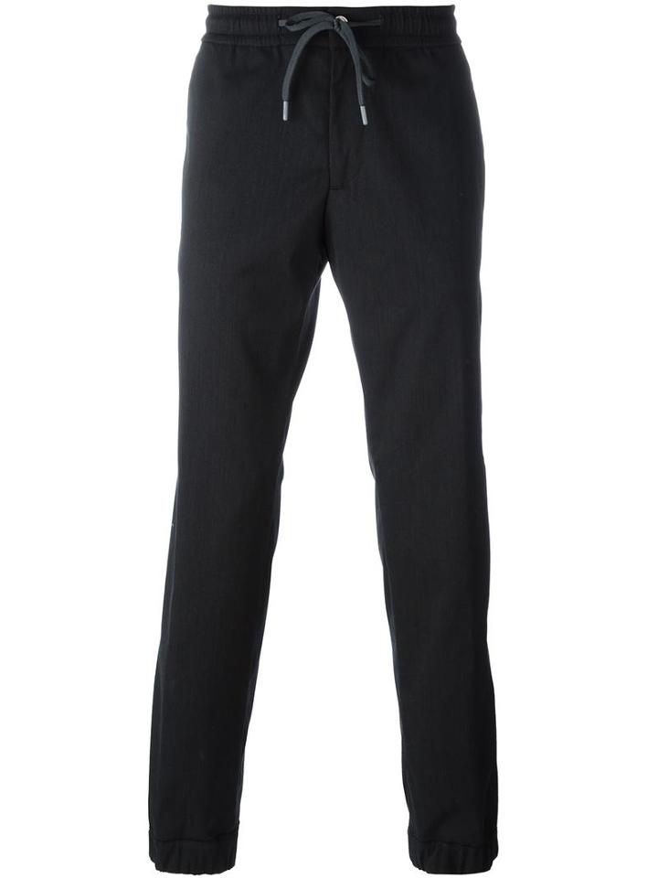 Z Zegna Tailored Trousers, Men's, Size: 52, Black, Polyester/wool/spandex/elastane
