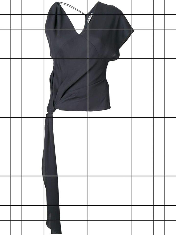 Jacquemus Asymmetric Tie Knot Blouse - Blue