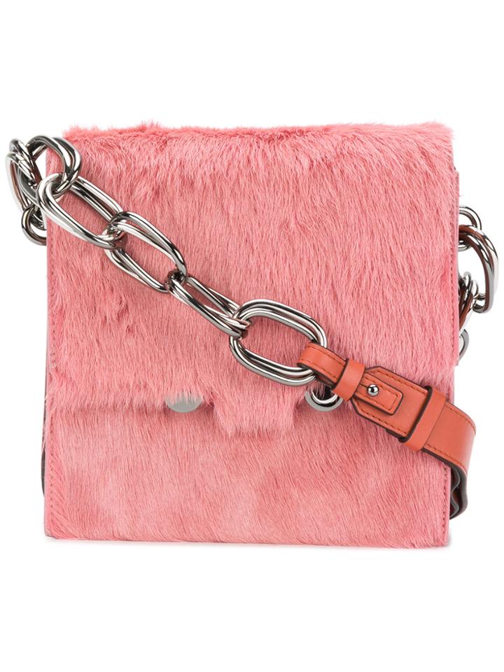 Marni Furry Mini Crossbody Bag - Pink & Purple