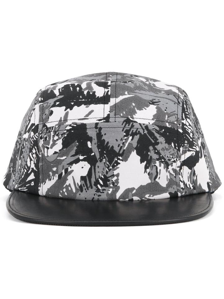 Kazuyuki Kumagai Printed Baseball Hat, Men's, Black, Rayon