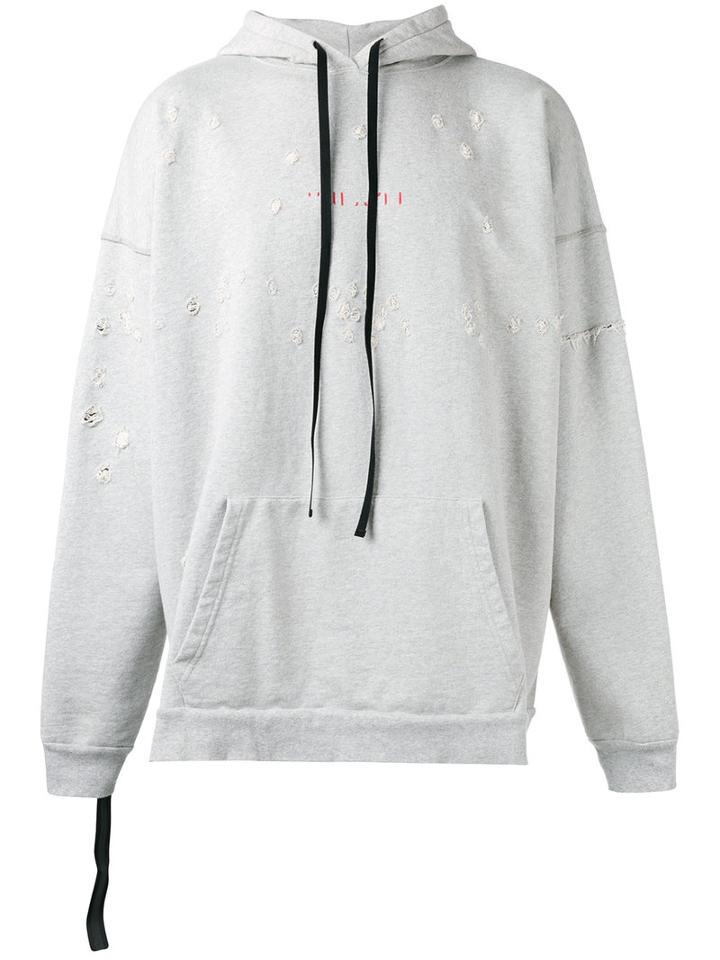 Unravel Project Terry Hoodie, Men's, Size: Large, Grey, Cotton/polyethylene/viscose