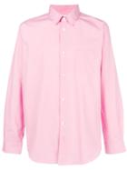 Comme Des Garçons Shirt Boys Long-sleeve Fitted Shirt - Pink & Purple