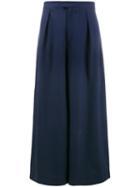 Edward Crutchley Wide-leg Trousers, Men's, Size: Xs, Blue, Wool