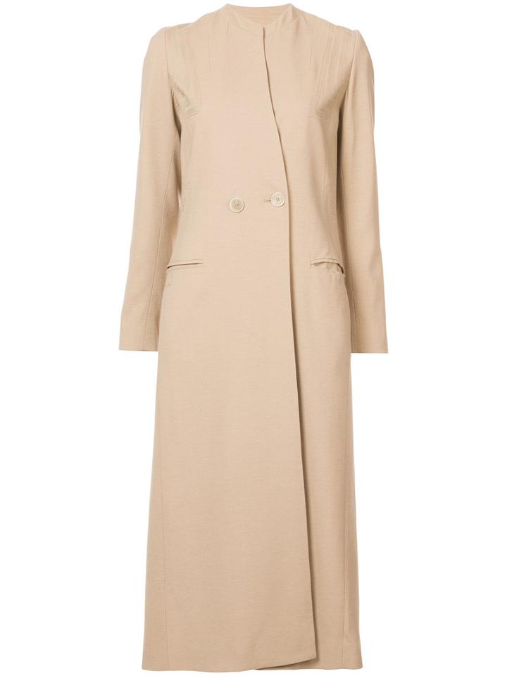 Maiyet - Long Coat Dress - Women - Spandex/elastane/viscose/wool - 000, Brown, Spandex/elastane/viscose/wool
