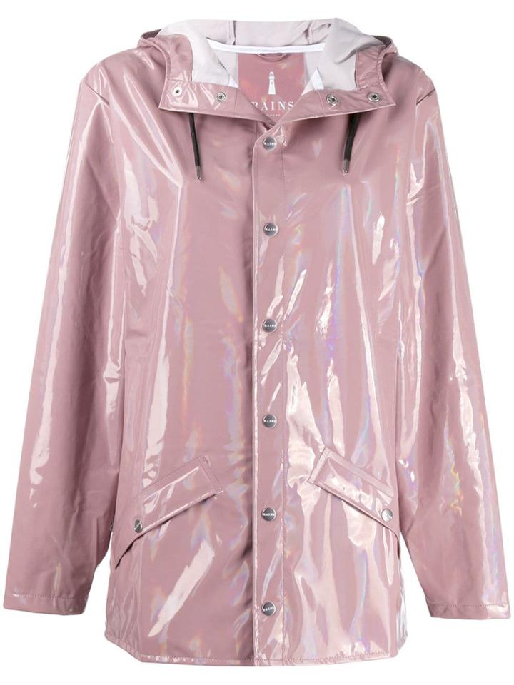 Rains Hooded Raincoat - Pink