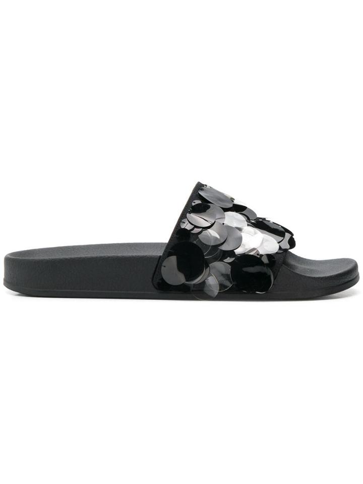 Fabiana Filippi Sequined Slides - Black