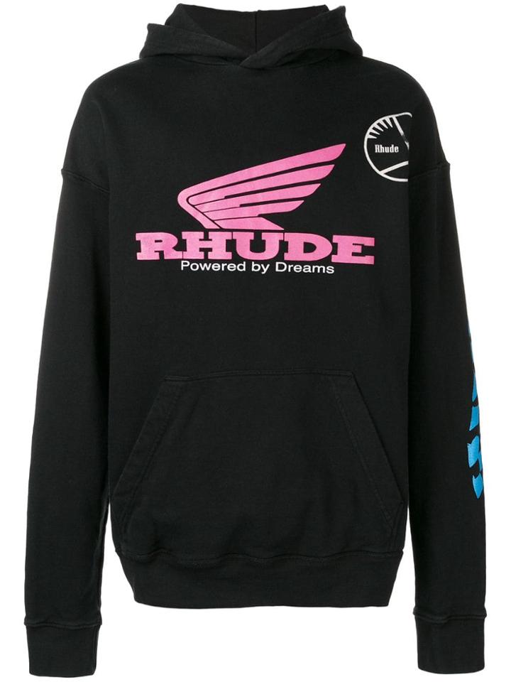 Rhude Rhonda Long Sleeve Hoodie - Black