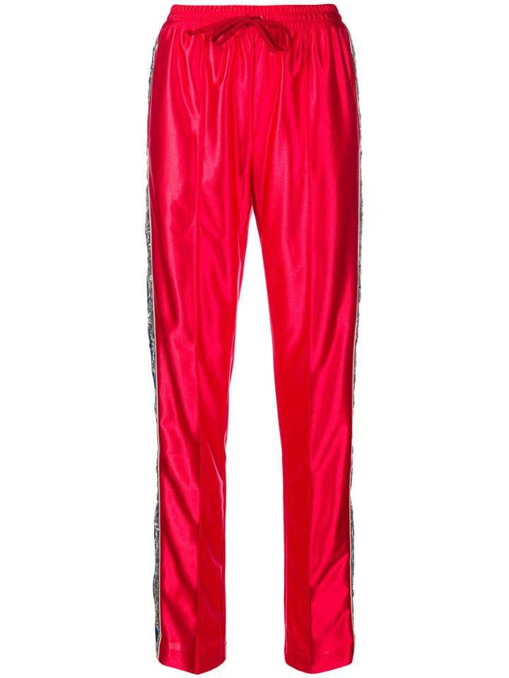 Gucci Sequins Embellished Loose Trousers - Red