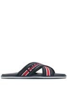 Baldinini Logo Crossover Strap Sandals - Blue