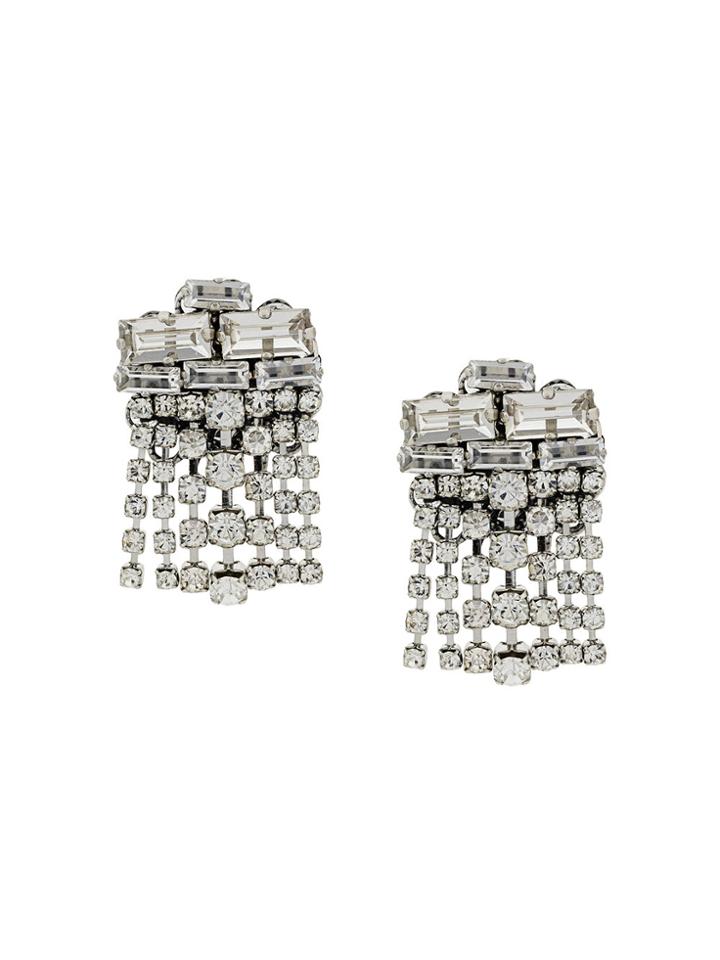Radà Embellished Stud Drop Earrings - Metallic