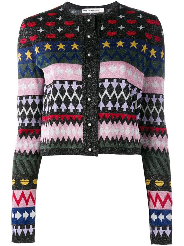 Mary Katrantzou Multi Jacquard Cardigan - Black