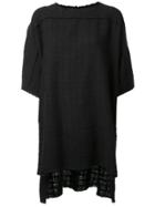 Faith Connexion Woven Raw Edge T-shirt - Black