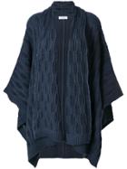 Cruciani Cashmere Embroidered Cape - Blue