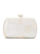 Serpui Mother Of Pearl Clutch, Women's, White, Mother Of Pearl