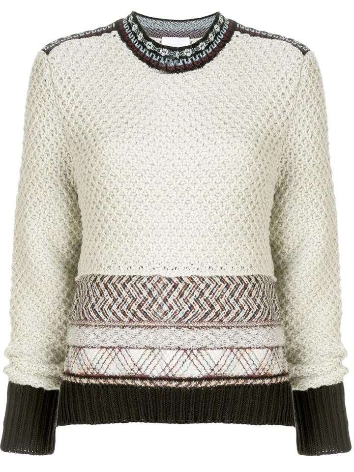 Mame Kurogouchi Waffle Knit Jumper - White