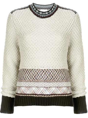 Mame Kurogouchi Waffle Knit Jumper - White