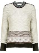 Mame Kurogouchi Waffle Knit Jumper - White