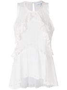 Iro Eyelet Embroidered Sleeveless Top - Nude & Neutrals