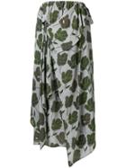 Christian Wijnants Asymmetric Floral Skirt - Grey