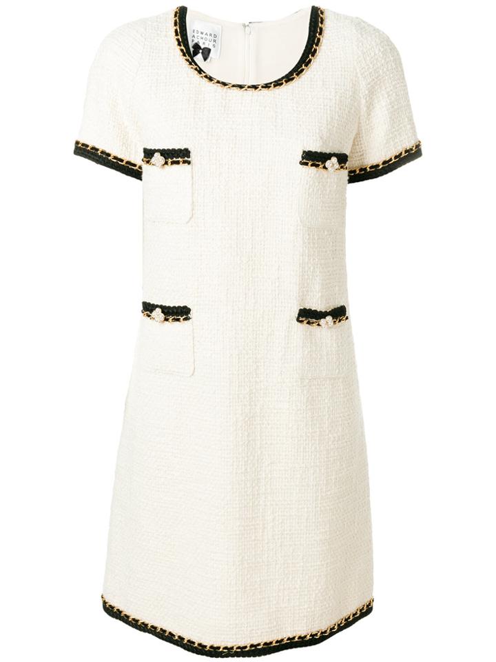 Edward Achour Paris Tweed Dress - White