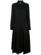 Rochas Pleated Skirt Dress - Black