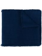 Denis Colomb Four-sided Fringe Scarf - Blue
