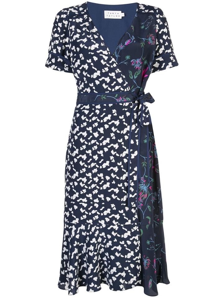 Tanya Taylor Luisa Wrap Dress - Blue