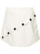 Andrea Bogosian Buttoned Skirt - White
