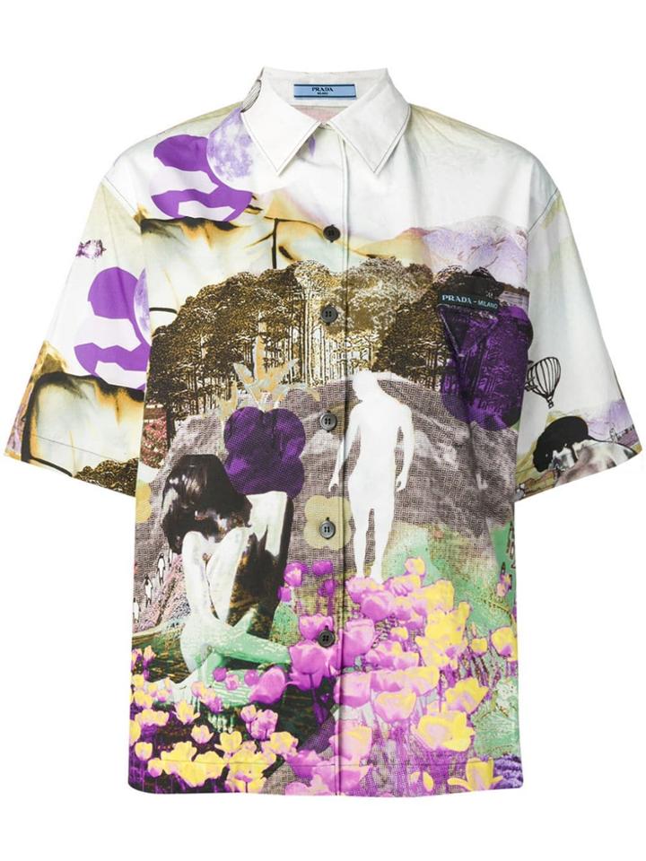Prada Abstract Print Shirt - Neutrals