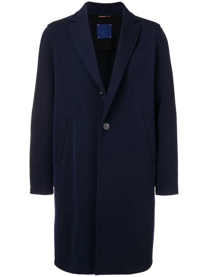 Altea Single-breasted Coat - Blue