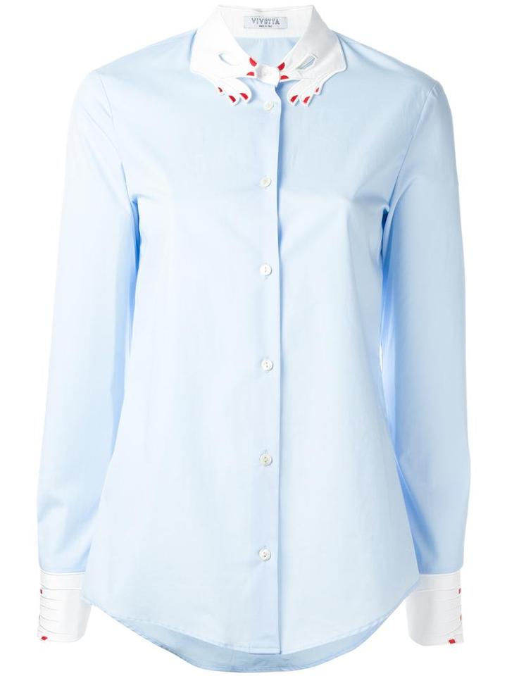 Vivetta Tortora Shirt, Women's, Size: 44, Blue, Cotton