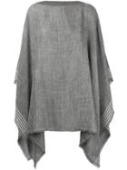 Rag & Bone Corded Stripe Poncho - Grey