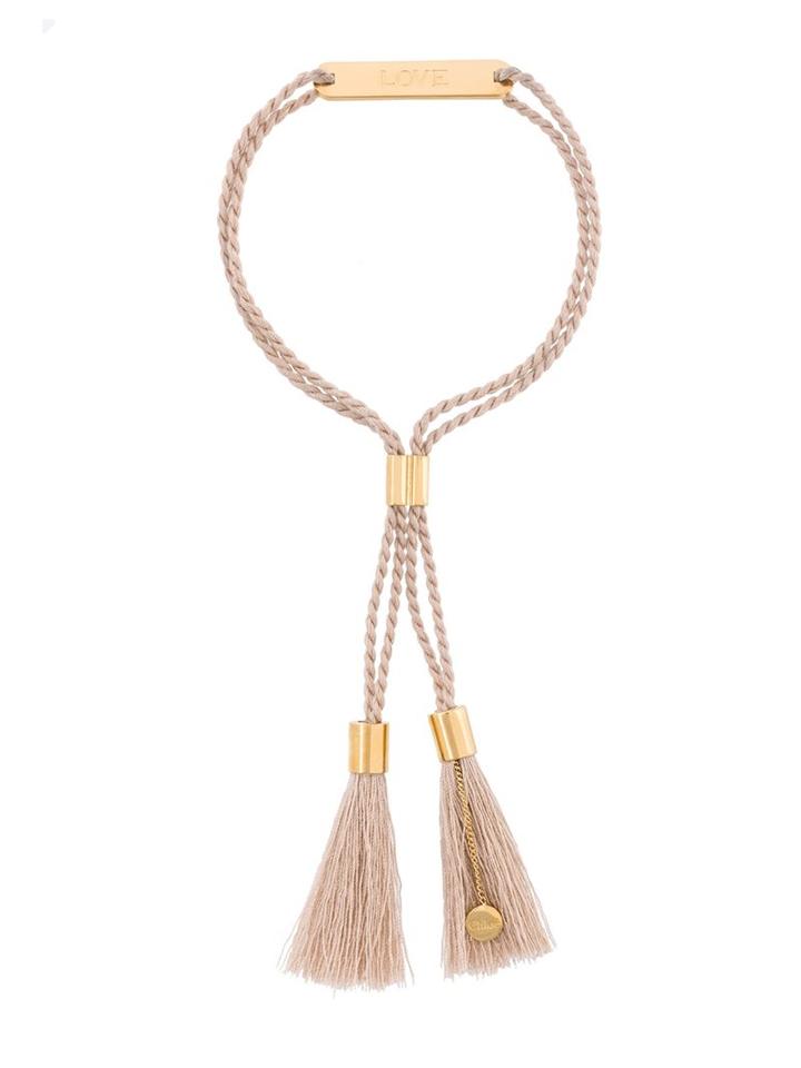 Chloé Love Plaque Bracelet, Women's, Pink/purple