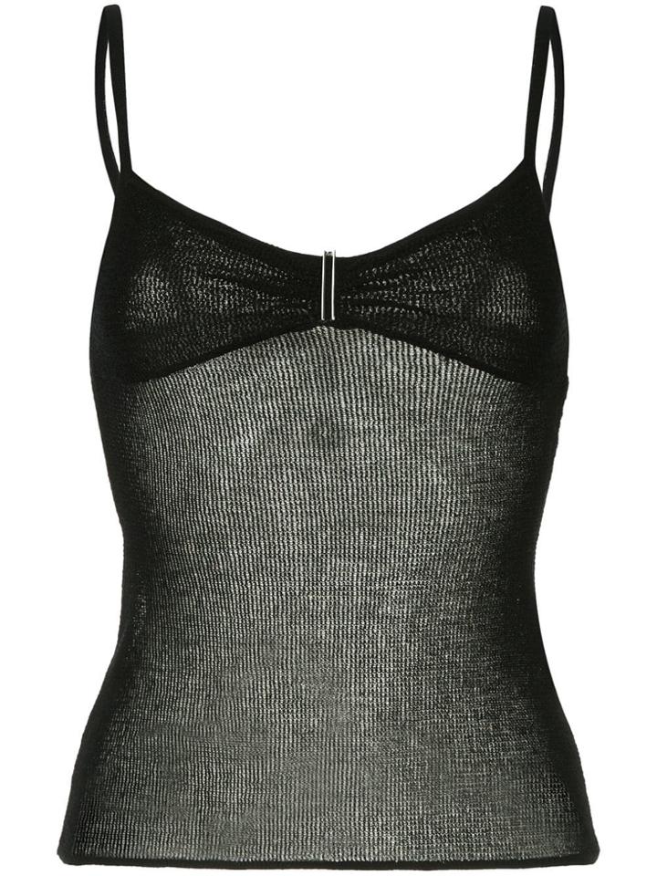 Dion Lee Crepe Knit Tank Top - Black