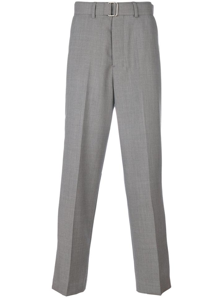 Ami Alexandre Mattiussi Box Pleated Wide Trousers - Grey