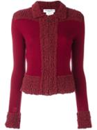 Christian Dior Vintage Bouclé Trim Knitted Jacket, Women's, Size: 38, Pink/purple