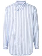 Jil Sander Off-center Stripe Shirt - Blue
