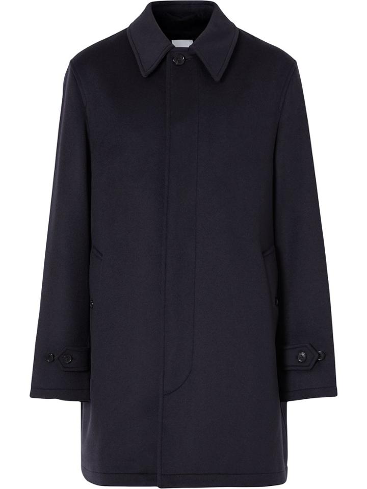 Burberry Knitted Card Coat - Blue