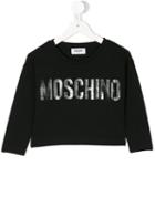Moschino Kids - Metallic Logo Print Top - Kids - Cotton/spandex/elastane - 12 Yrs, Black
