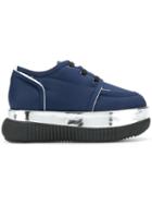 Marni Raw Edged Flatform Sneakers - Blue