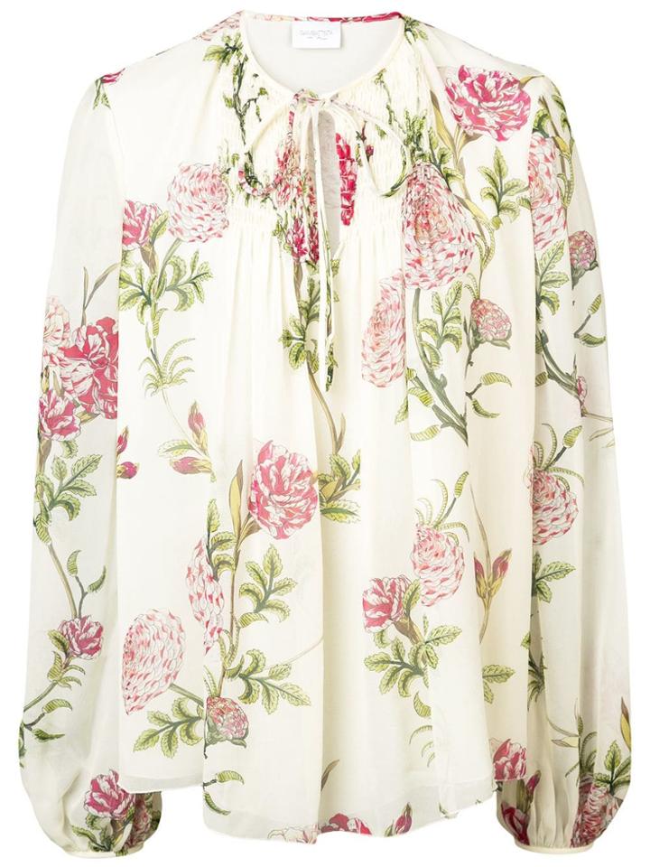 Giambattista Valli Floral-print Top - Neutrals