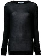 Jil Sander - Ribbed Sweater - Women - Silk - 34, Black, Silk