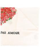 Gucci Corsage Heart Print Scarf, Women's, Silk/modal/cashmere