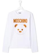 Moschino Kids Embroidered Bear T-shirt - White