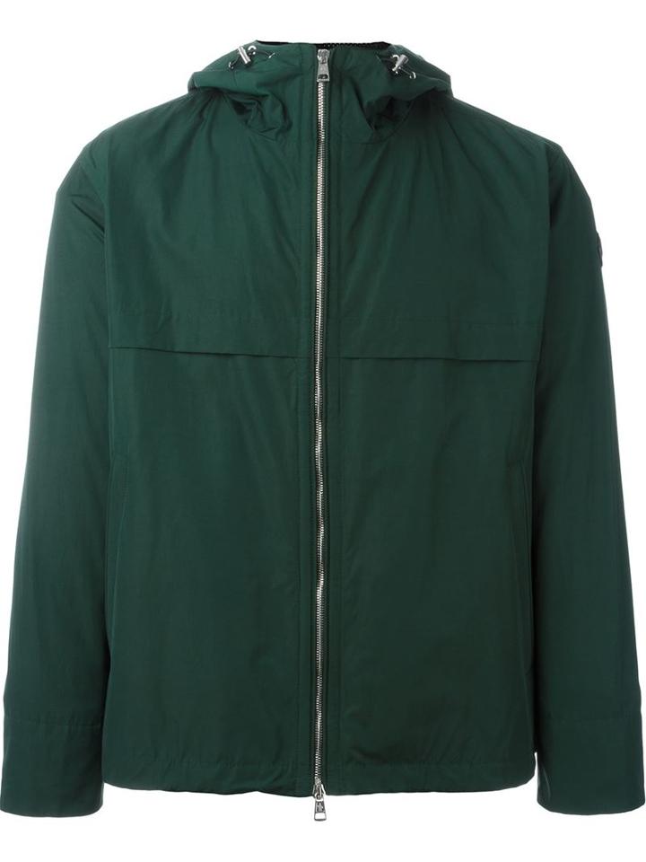 Moncler Hooded Padded Jacket, Men's, Size: 2, Green, Polyamide/cotton/polyester