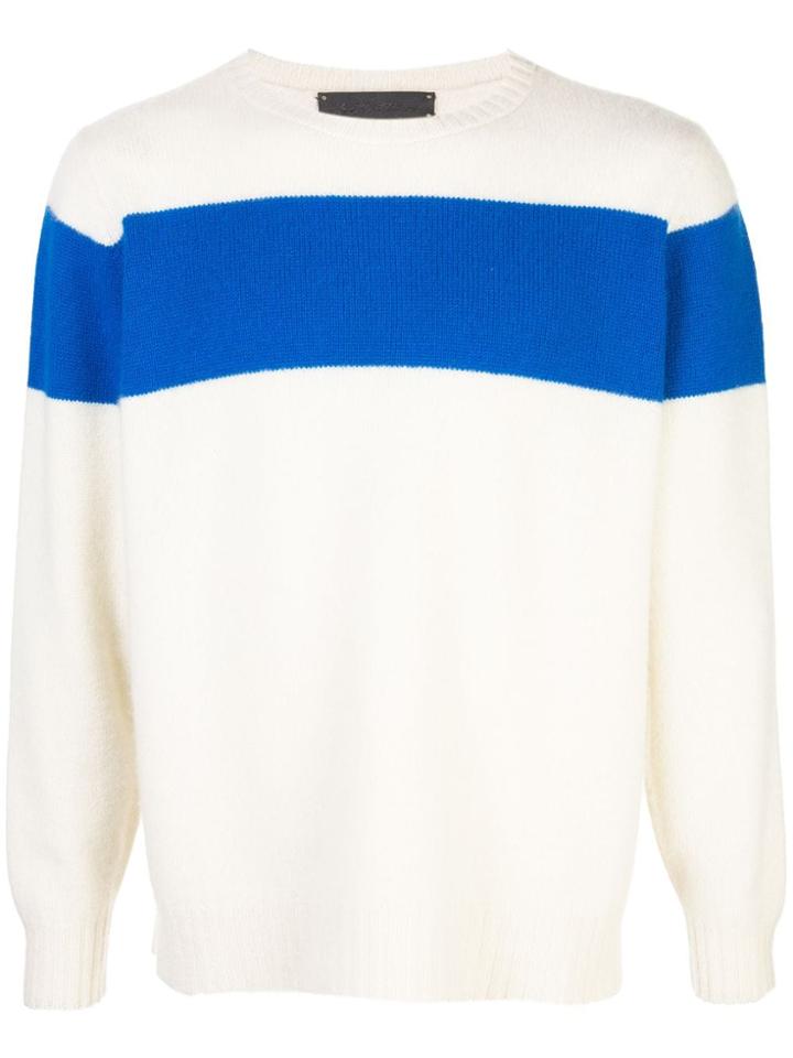 The Elder Statesman Panel Jumper - White