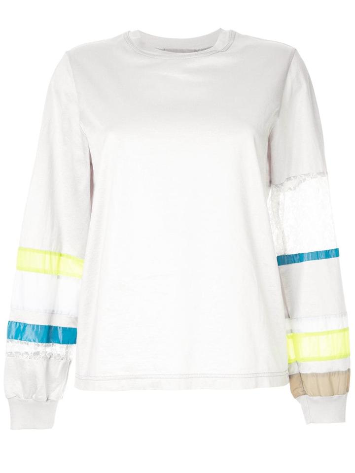 Kolor Lace Inserts Sweatshirt - Grey